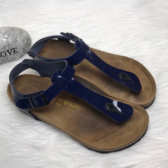 Birkenstock Shoes - Birkenstock Kairo blue patent sandals size 40 9.5